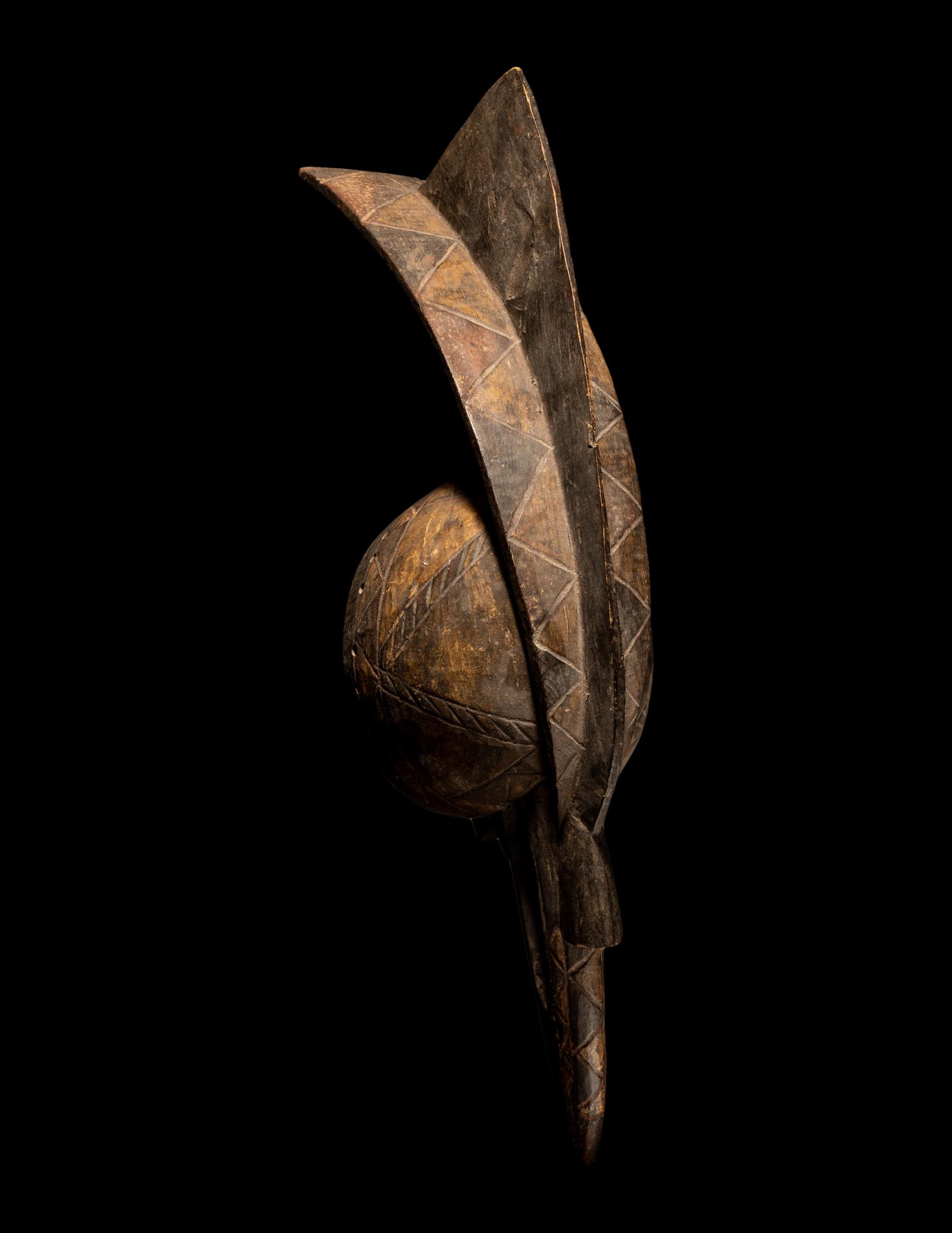 Two Mossi Wood Bird Helmet Masks