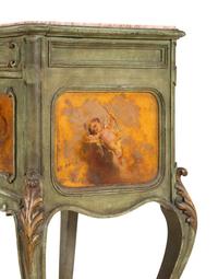 An Italian Painted Marble-Top Side Table