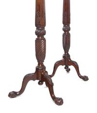 A Pair of Classical Style Mahogany Pedestals