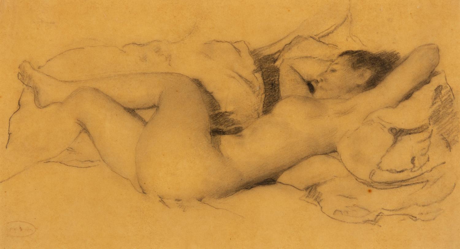 Reclining Nude with Crossed Legs, Casual Nude , and Woman Reading (three works)