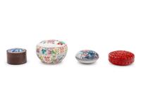 Four Chinese Covered Boxes