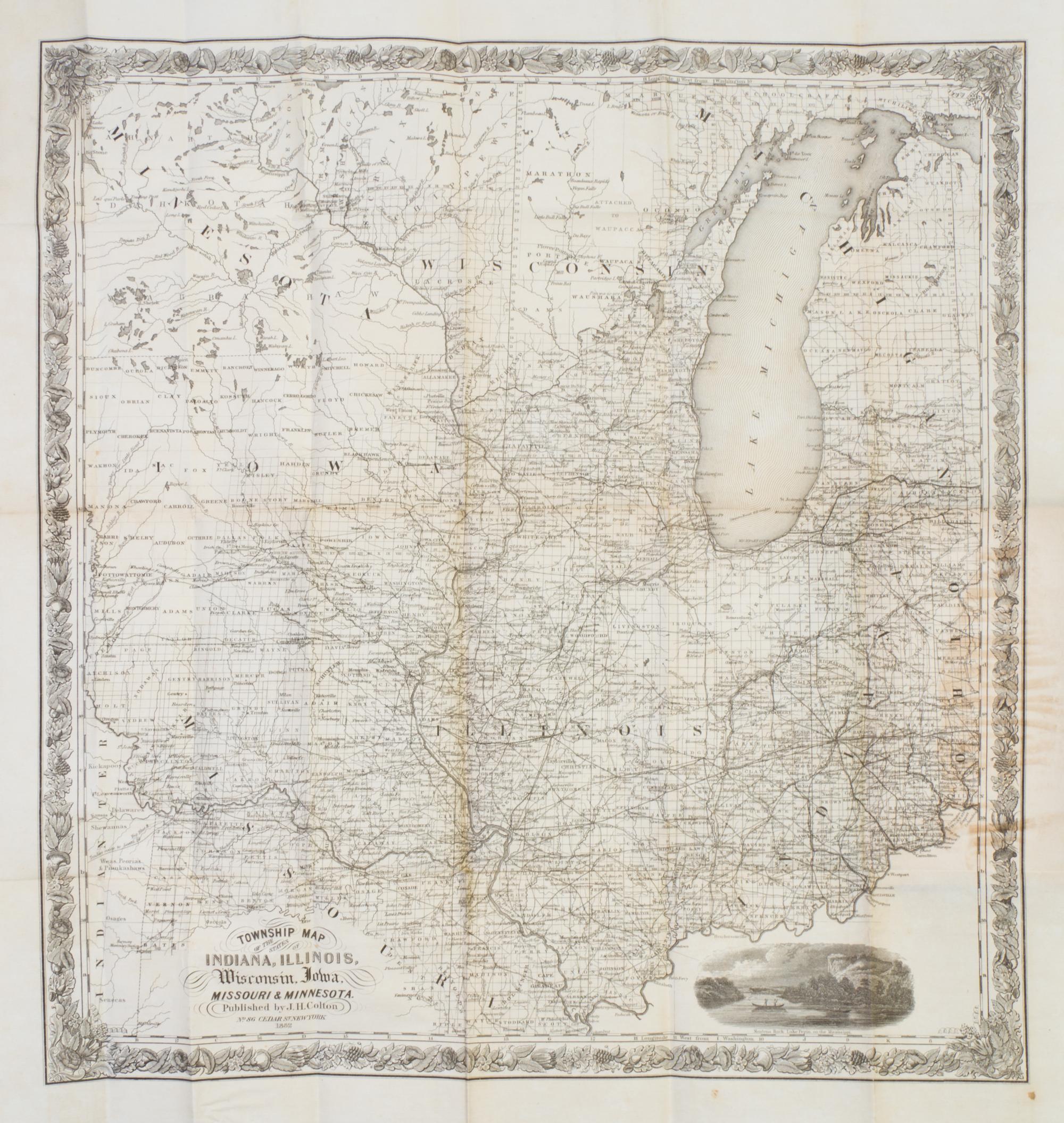 CURTISS, DANIEL S. Western Portraiture, and Emigrants' Guide. New York: J.H. Colton, 1852. First edition, with fold-out map.