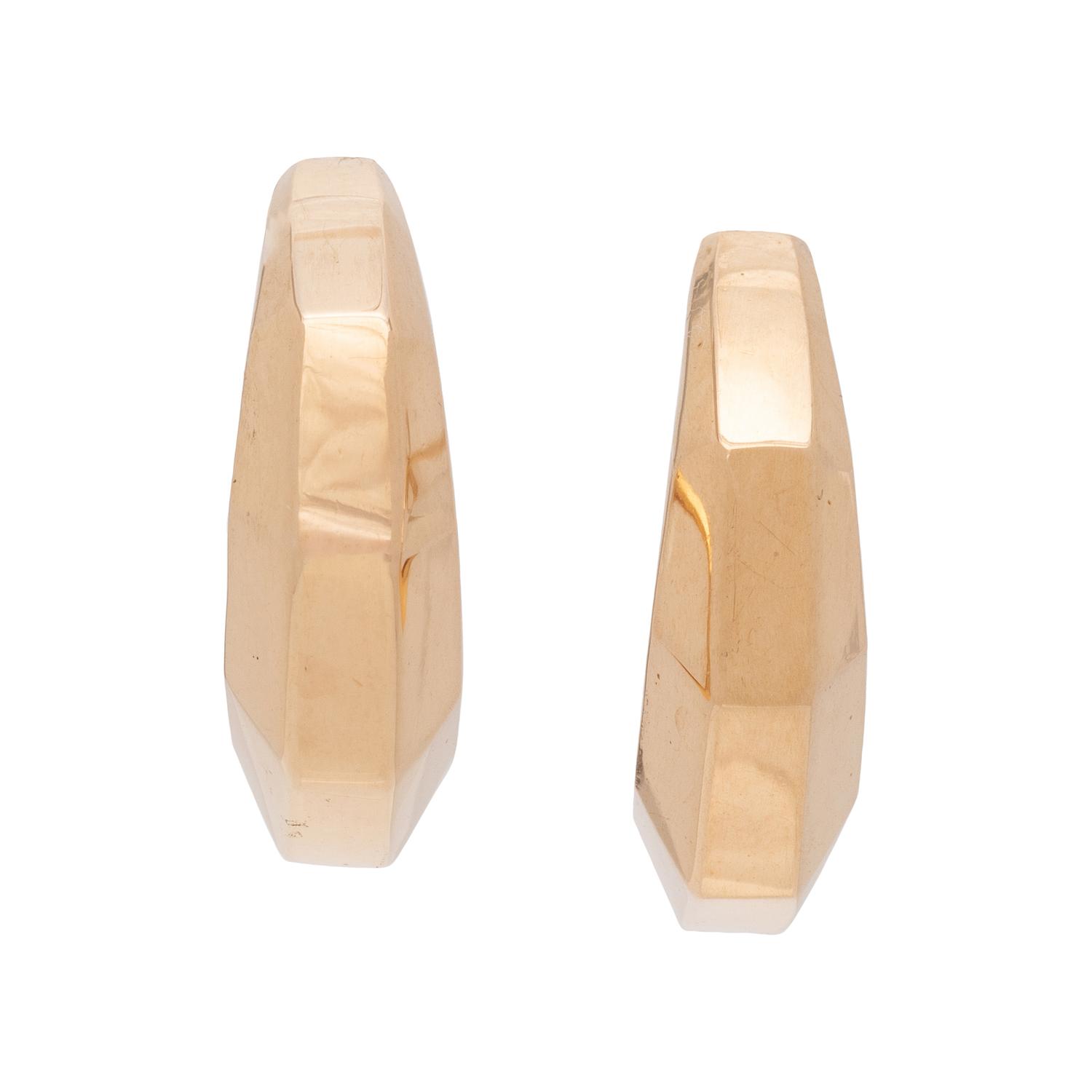 COLLECTION OF YELLOW GOLD HOOP EARRINGS