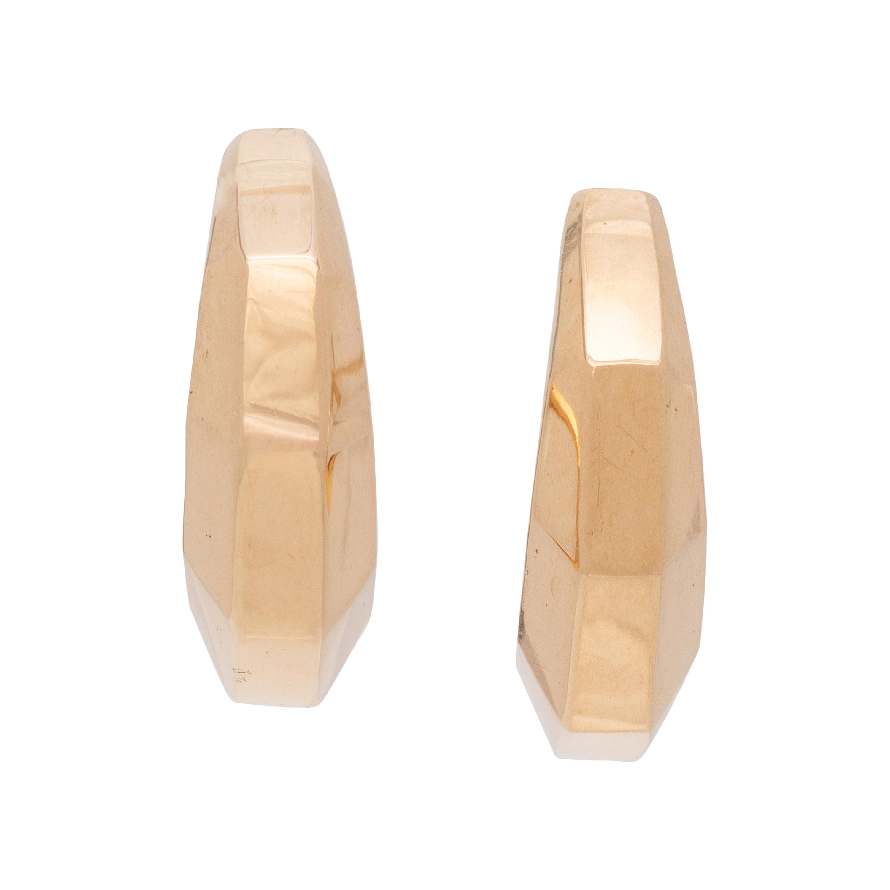 COLLECTION OF YELLOW GOLD HOOP EARRINGS