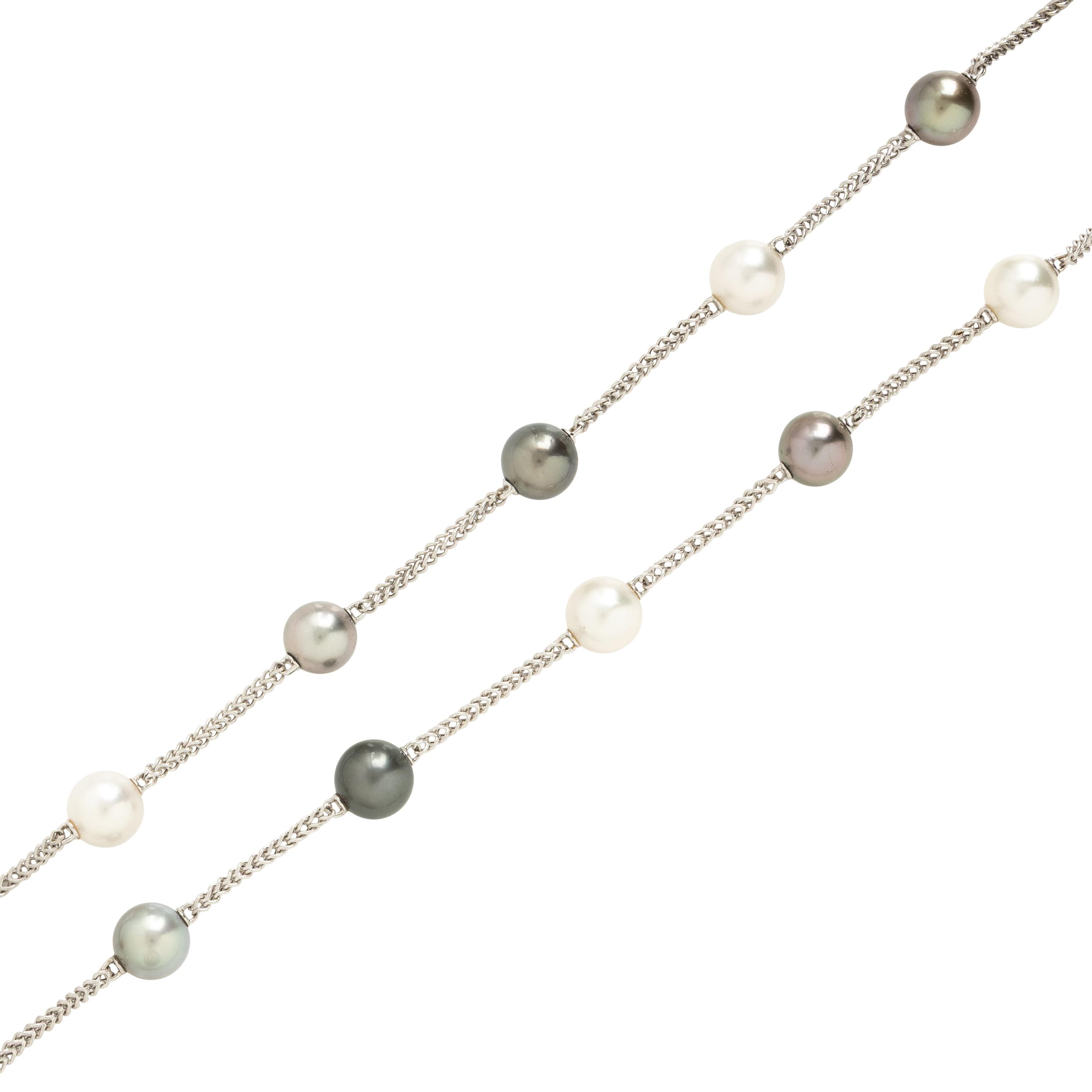 Yvel, Cultured Pearl and White Gold Necklace