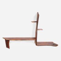 James Camp (American, 1930-2008) Custom Order Wall-Mounted Console and Shelving Unit, Philadelphia, Pennsylvania, 1977