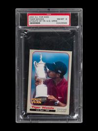A Group of Six 2001 Tiger Woods Golf Cards