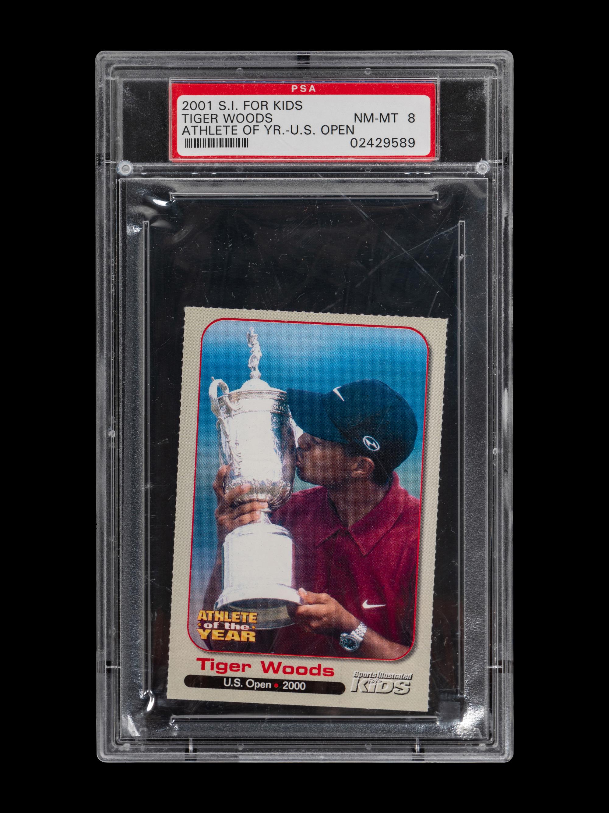 A Group of Six 2001 Tiger Woods Golf Cards