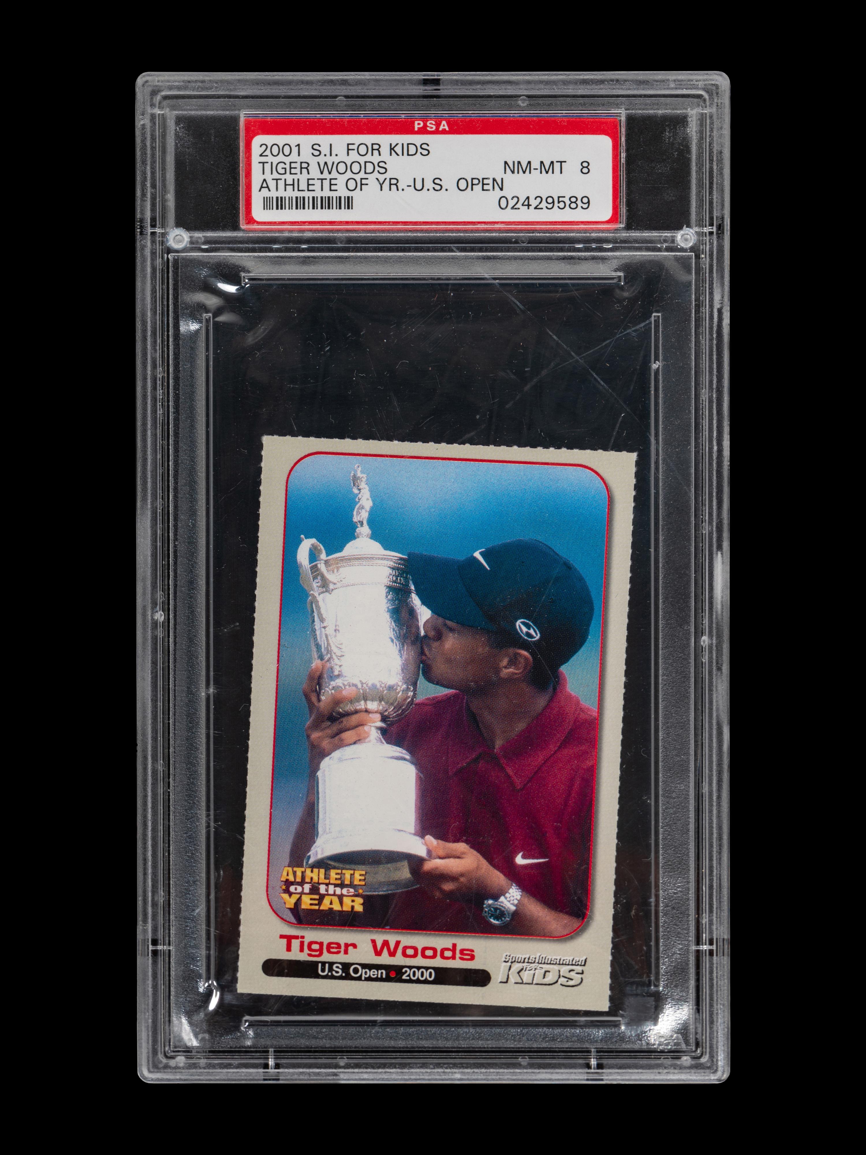A Group of Six 2001 Tiger Woods Golf Cards