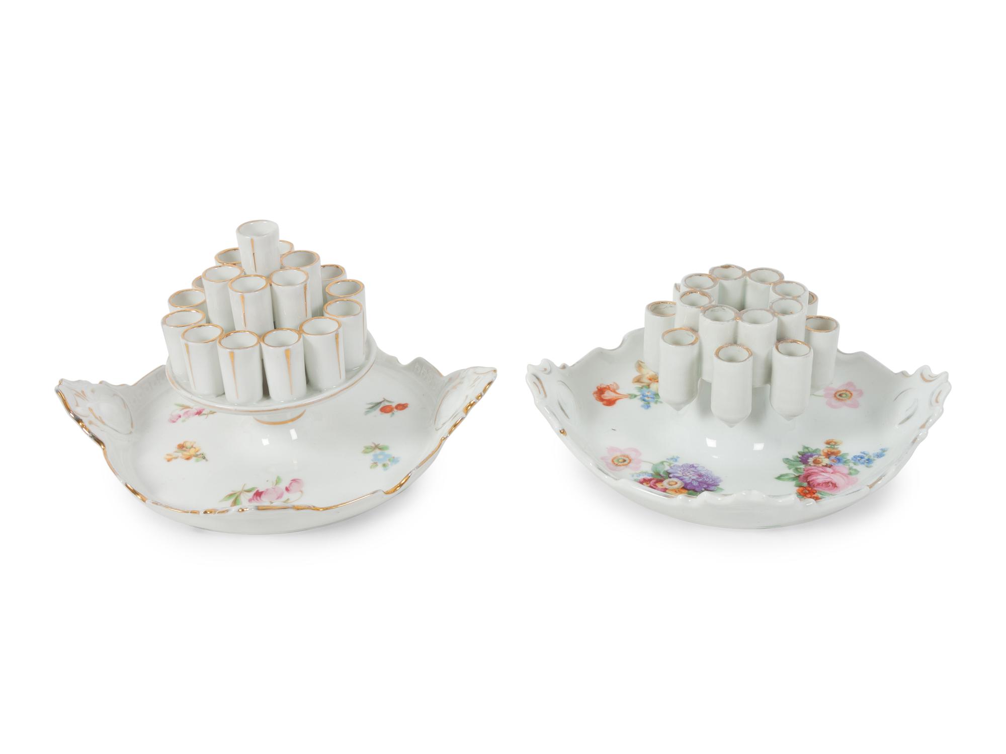 An Assembled Group of Continental Porcelain Smoking Articles