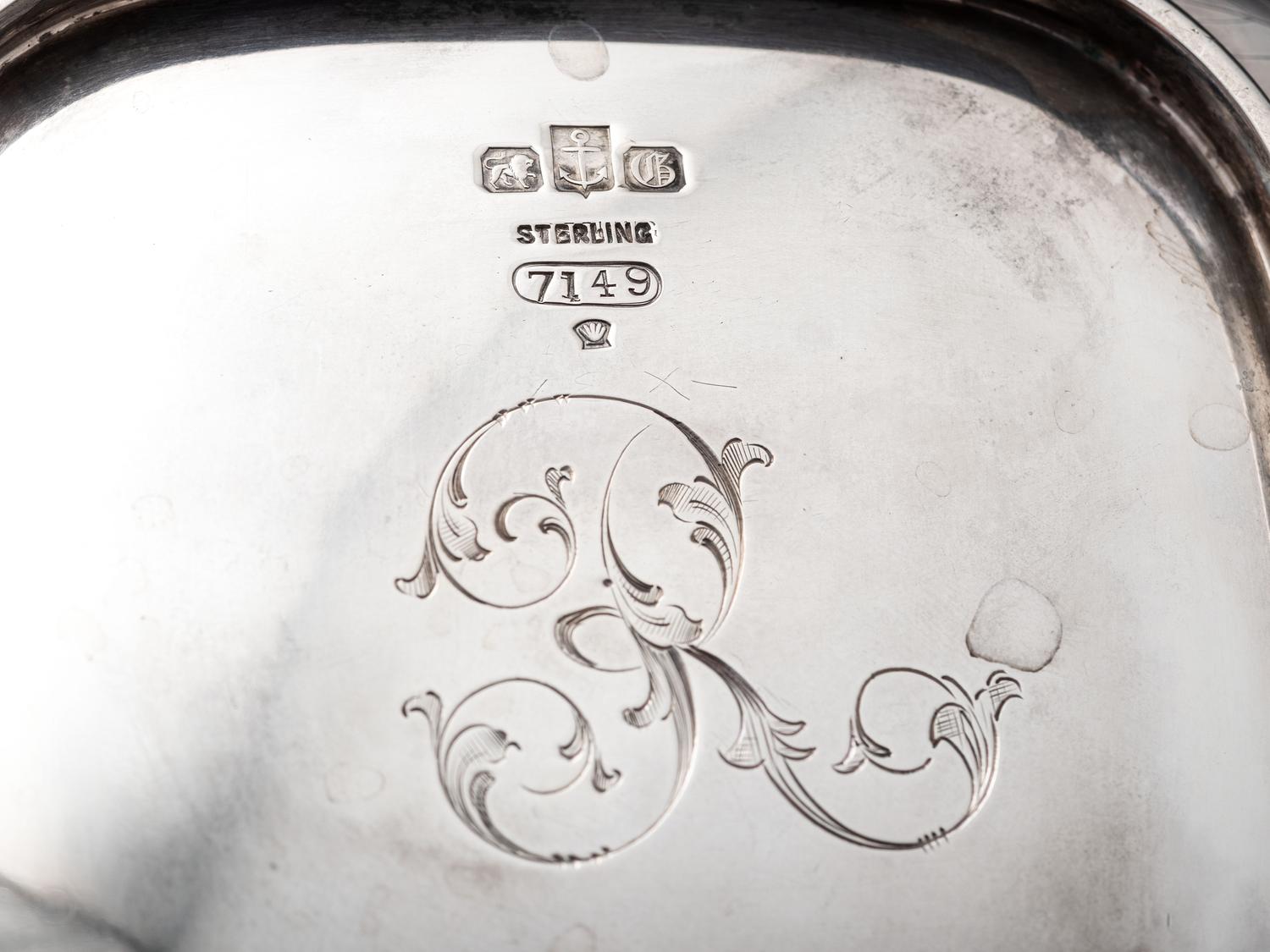 An American Silver Five-Piece Tea and Coffee Service with Matching Tray