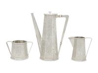 An American Silver Three-Piece Coffee Service