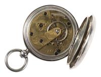 [WATCHES]. A group of 3 pocket watches, including one inscribed with a patriotic motif.