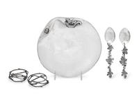 A Steven Dweck Silver-Mounted Mother of Pearl Dish