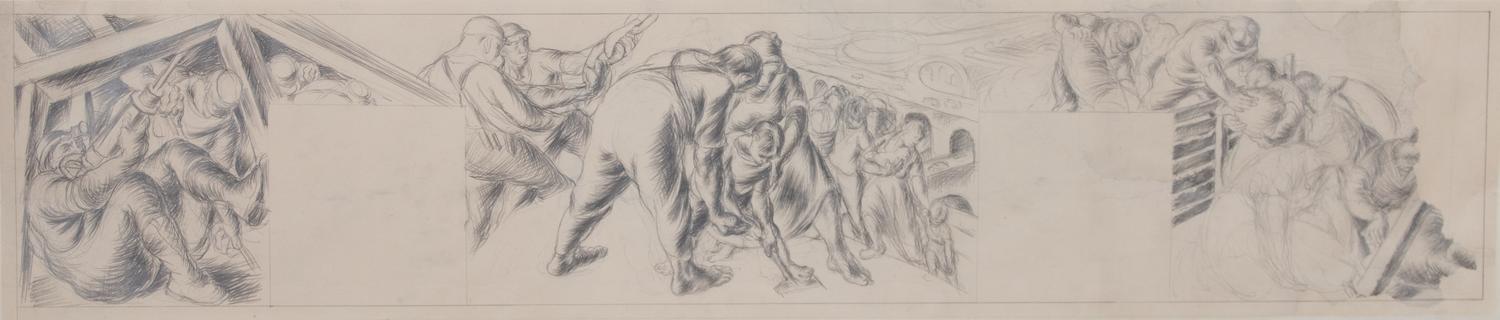 Anatol Shulkin, (Russian/American, 1899-1961) — Three Works; Mural Studies