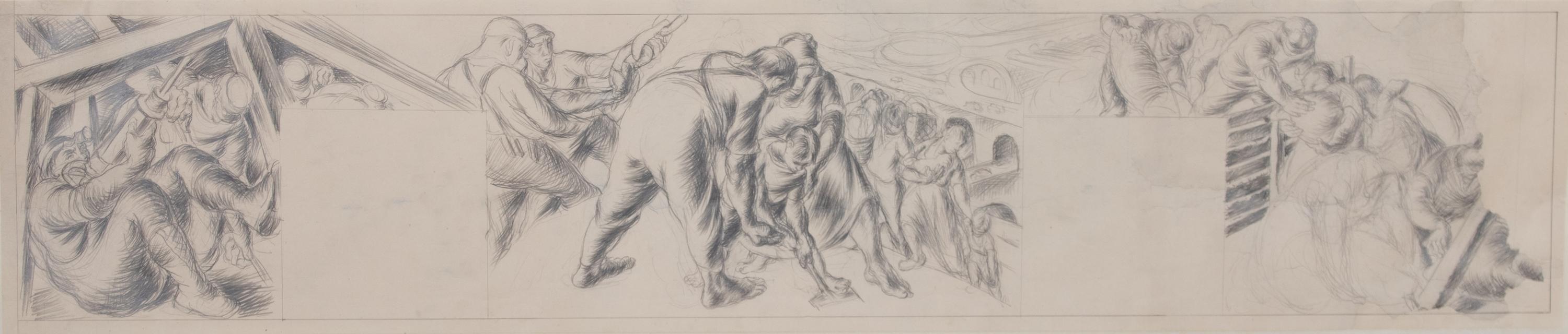 Anatol Shulkin, (Russian/American, 1899-1961) — Three Works; Mural Studies