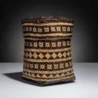 Double-Walled River Cane Lidded Basket