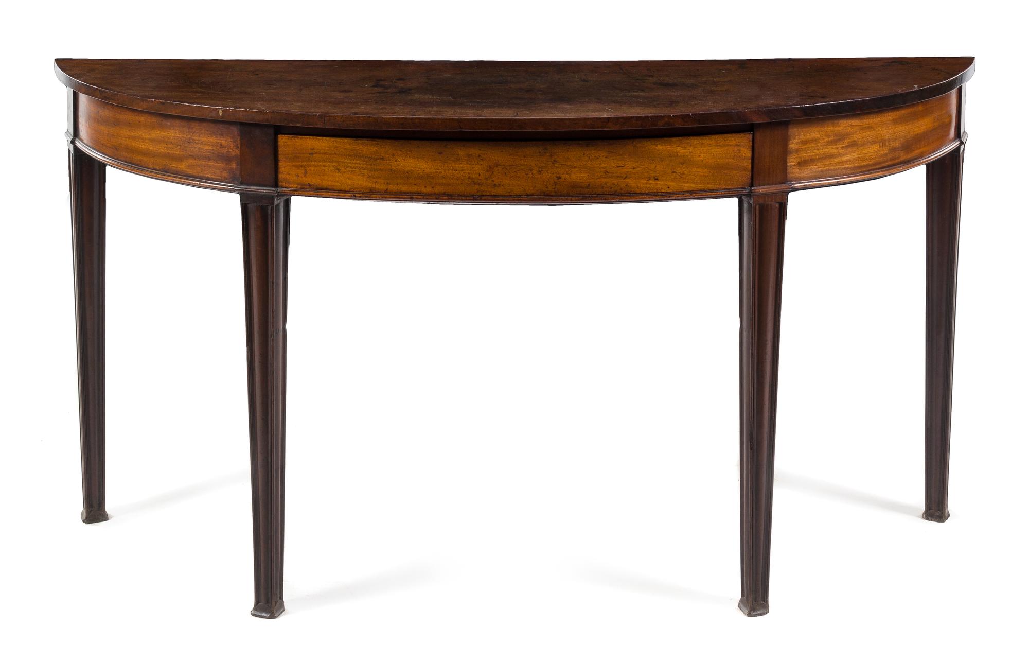 A George III Mahogany Console Table Height 33 x width 68 x depth 20 inches. — 19TH CENTURY