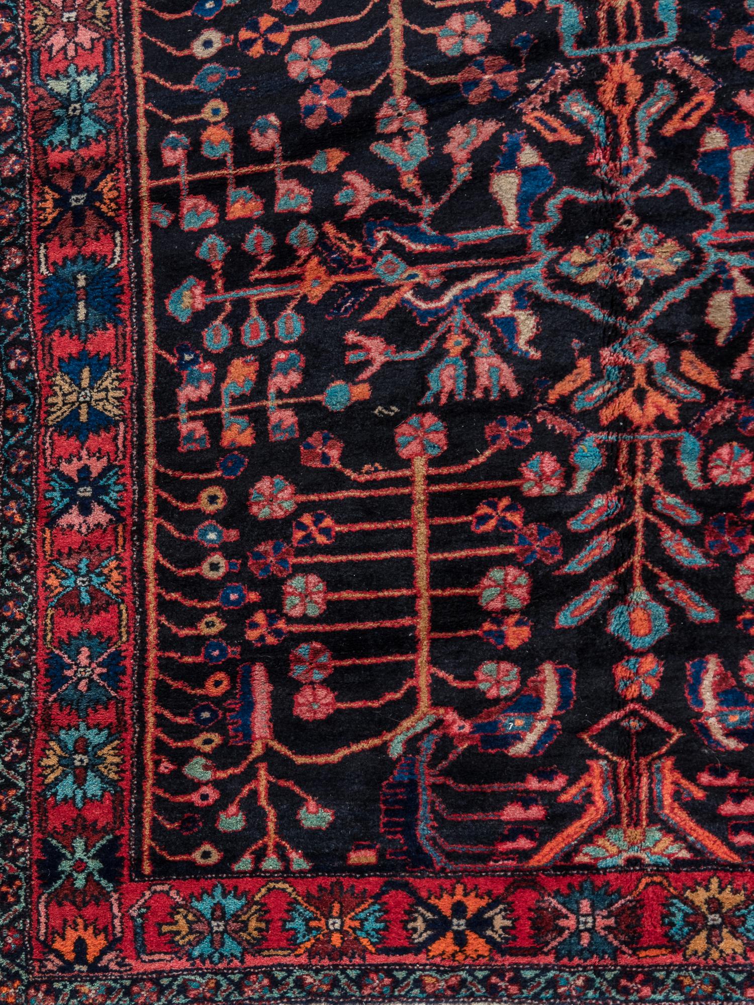 A Blue-Ground Malayer Wool Rug