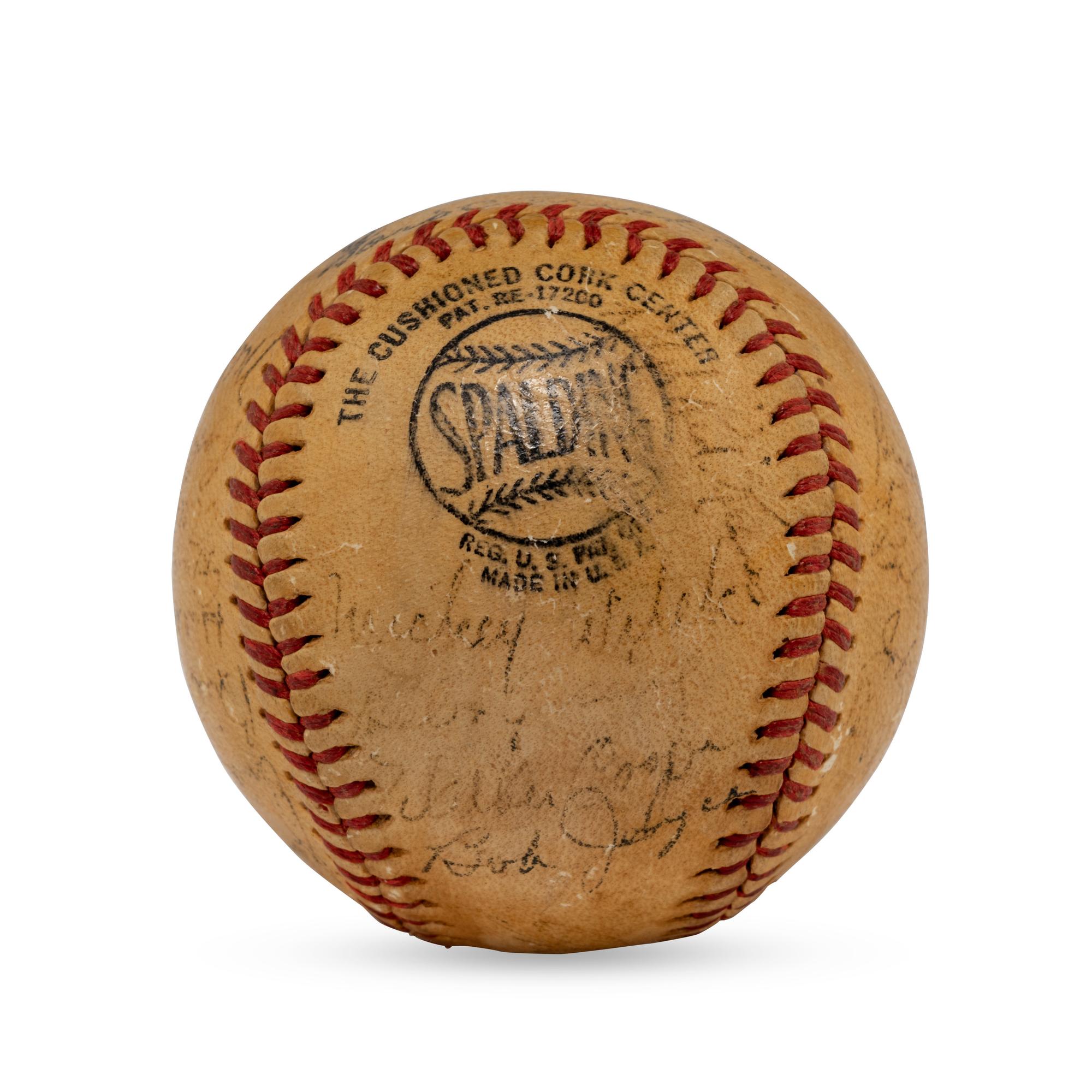 A 1946 New York Giants Team Signed Baseball Featuring Johnny Mize and Ernie Lombardi (JSA Letter of Authenticity),