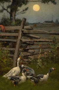 Woman with Geese