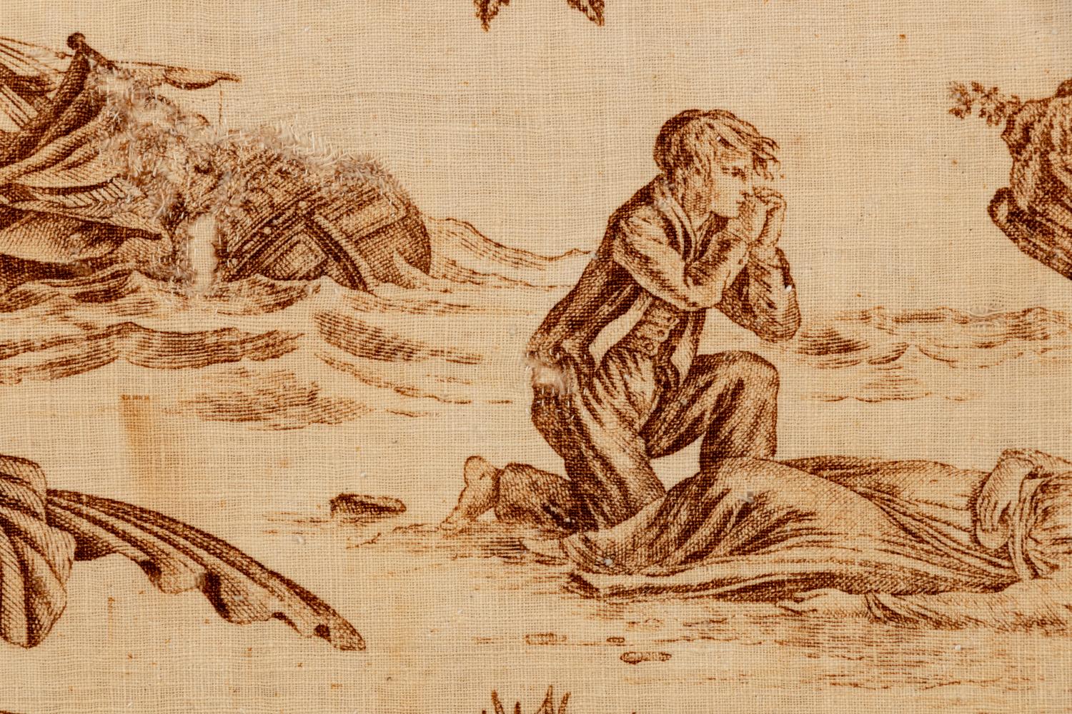 Two Fragments of Printed Textiles, 18th-19th Century