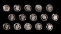 A Group of 15 Reproduction Morgan Silver Dollar 1 Ounce Silver Rounds