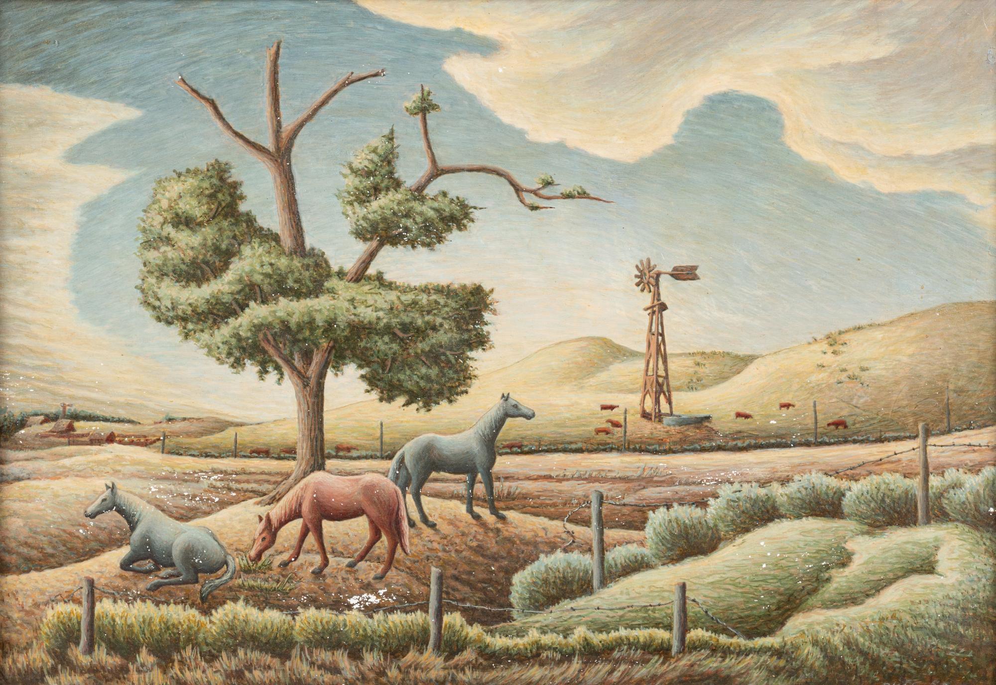 Horses in Pasture, 1952