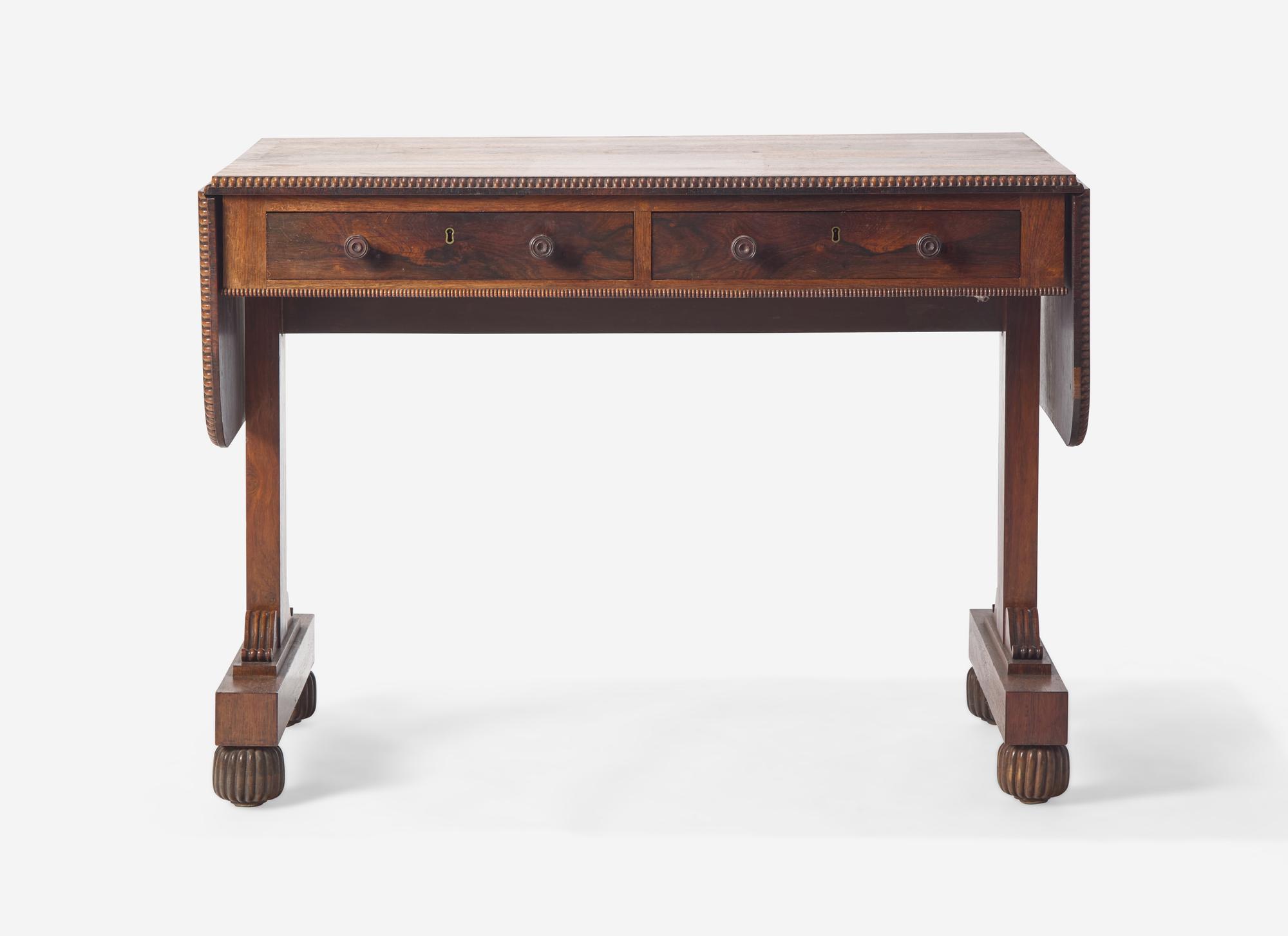 A George IV Carved and Rosewood Veneered Sofa Table