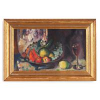 Arthur Beecher Carles (American, 1882–1952) Still Life with Fruit, Lime and Wine Glass
