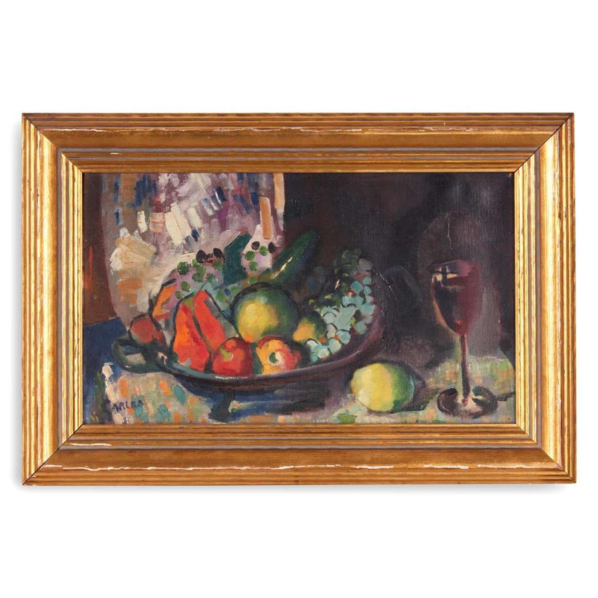 Arthur Beecher Carles (American, 1882–1952) Still Life with Fruit, Lime and Wine Glass
