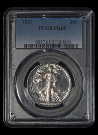 A 1937 Walking Liberty 50c Proof (PCGS PR65)