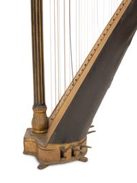 An English Regency Eight Pedal Harp By Jacob Erat (English, 1758-1821)
