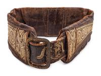 An Embroidered Leather Belt