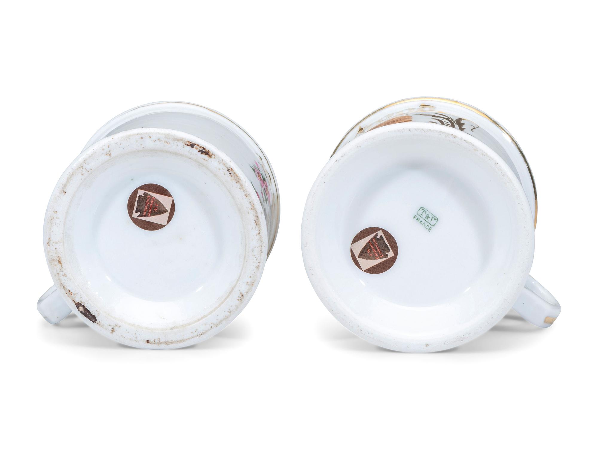 Two Baker's Porcelain Occupational Shaving Mugs