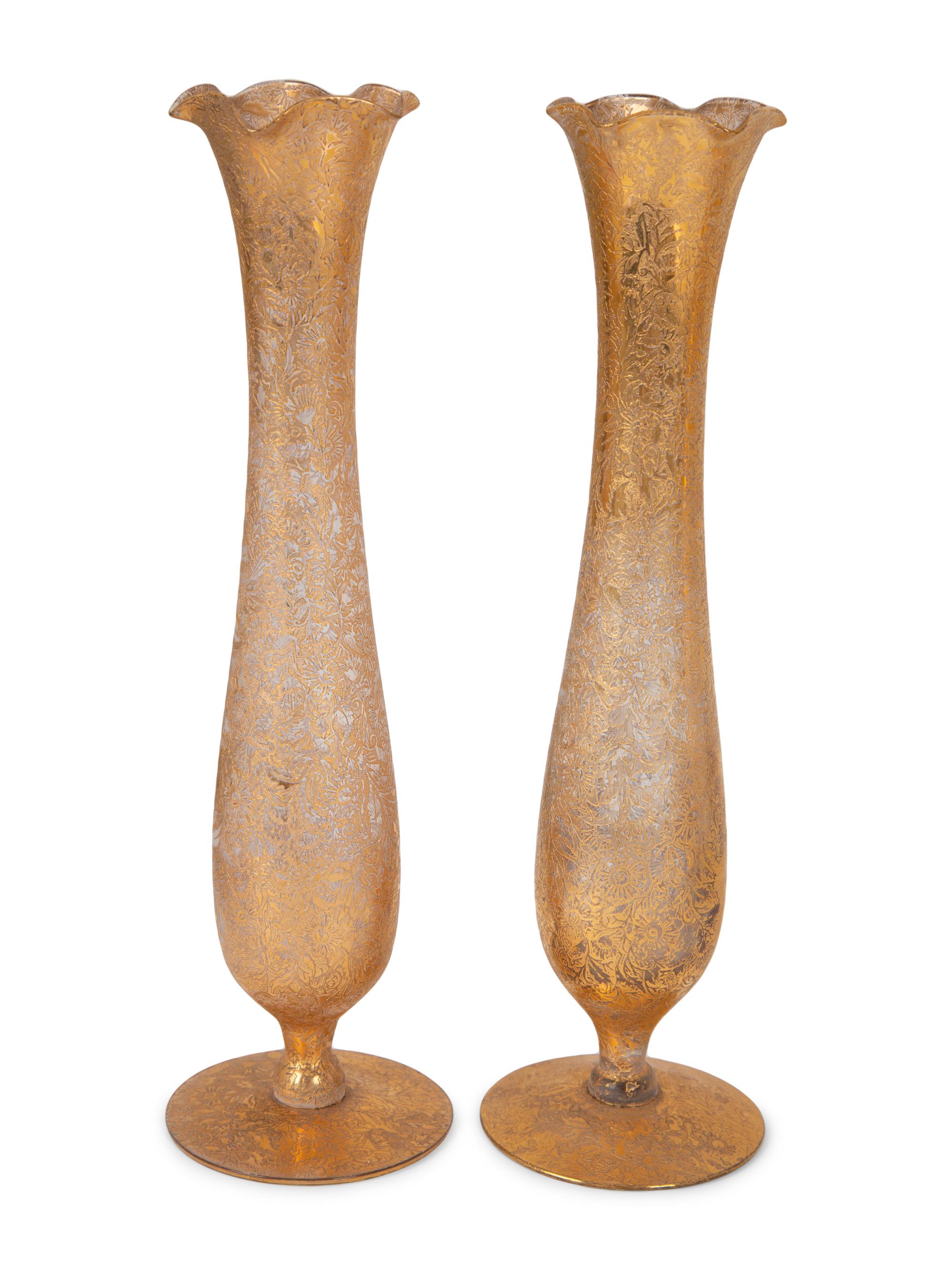 Four Pieces of Gilt Decorated Porcelain and Glass — 20TH CENTURY