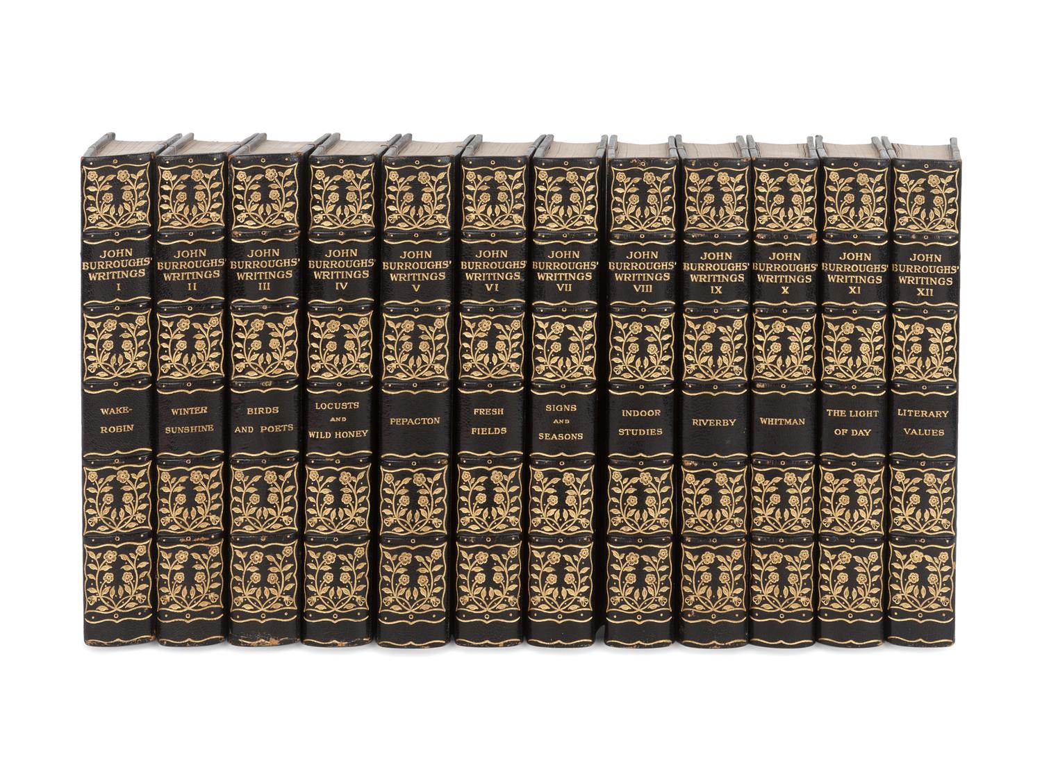 [BINDINGS]. BURROUGHS, John (1837-1921). Writings. Boston and New York: Houghton, Mifflin and Company, 1904-1922.