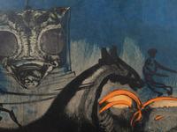 Five Prints from Currier & Ives as Interpreted by Salvador Dali (including New York Central Park Winter; American Trotting Horses No. 2; Les Fleurs et Fruits; American Yachting Scene; Fire! Fire! Fire!)