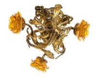 A French Gilt Bronze Three-Light Ceiling Fixture Diameter 16 inches. — CIRCA 1900