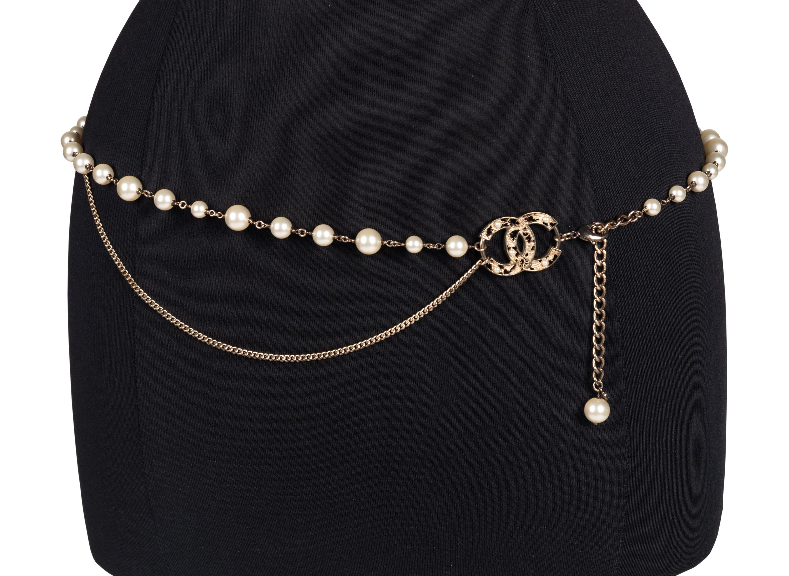 Chanel Faux Pearl Chain Belt