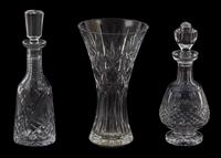 A Pair of Waterford Crystal Decanters Height of vase 12 inches. — 20TH CENTURY