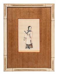 Nine Chinese Export Pith Paintings