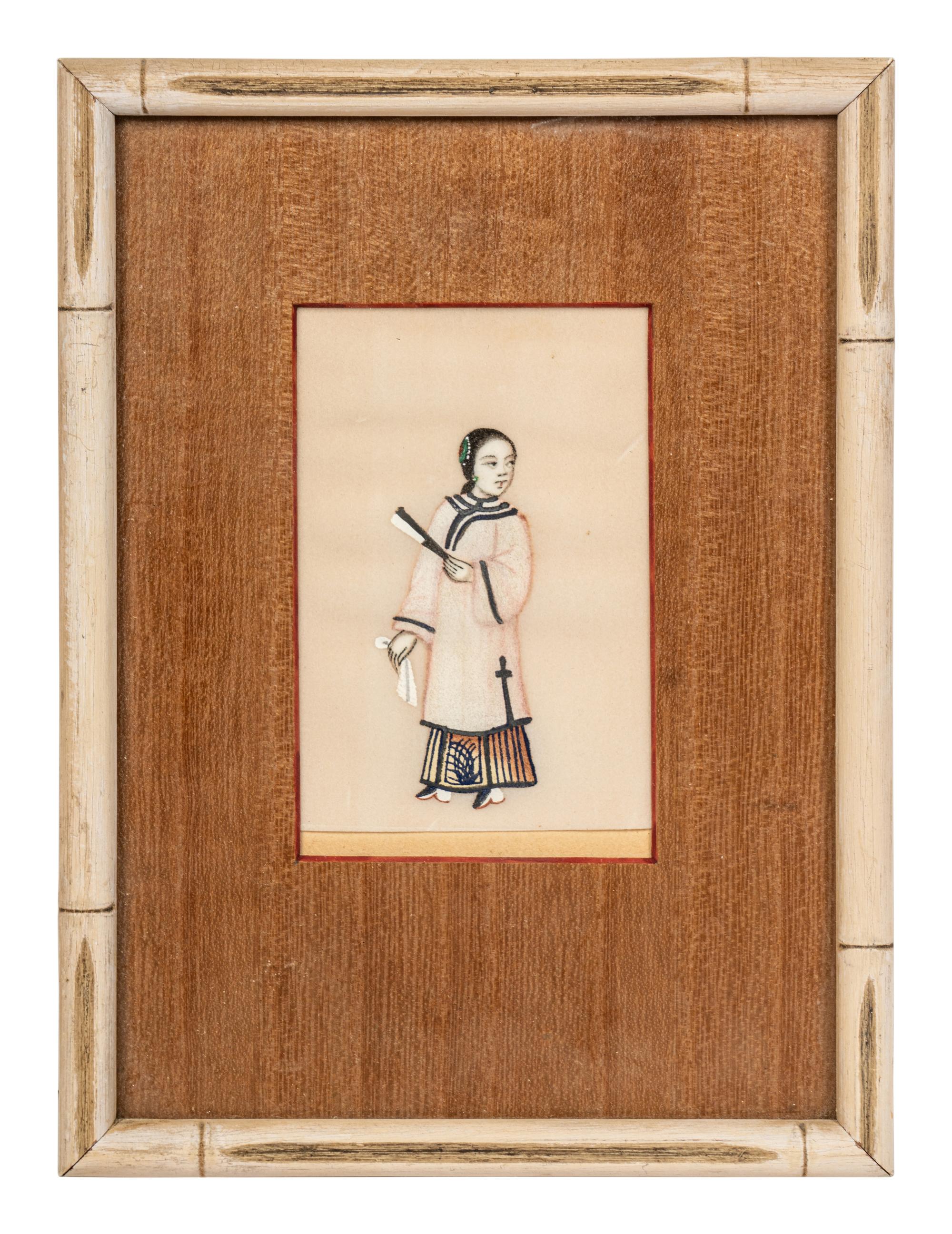 Nine Chinese Export Pith Paintings