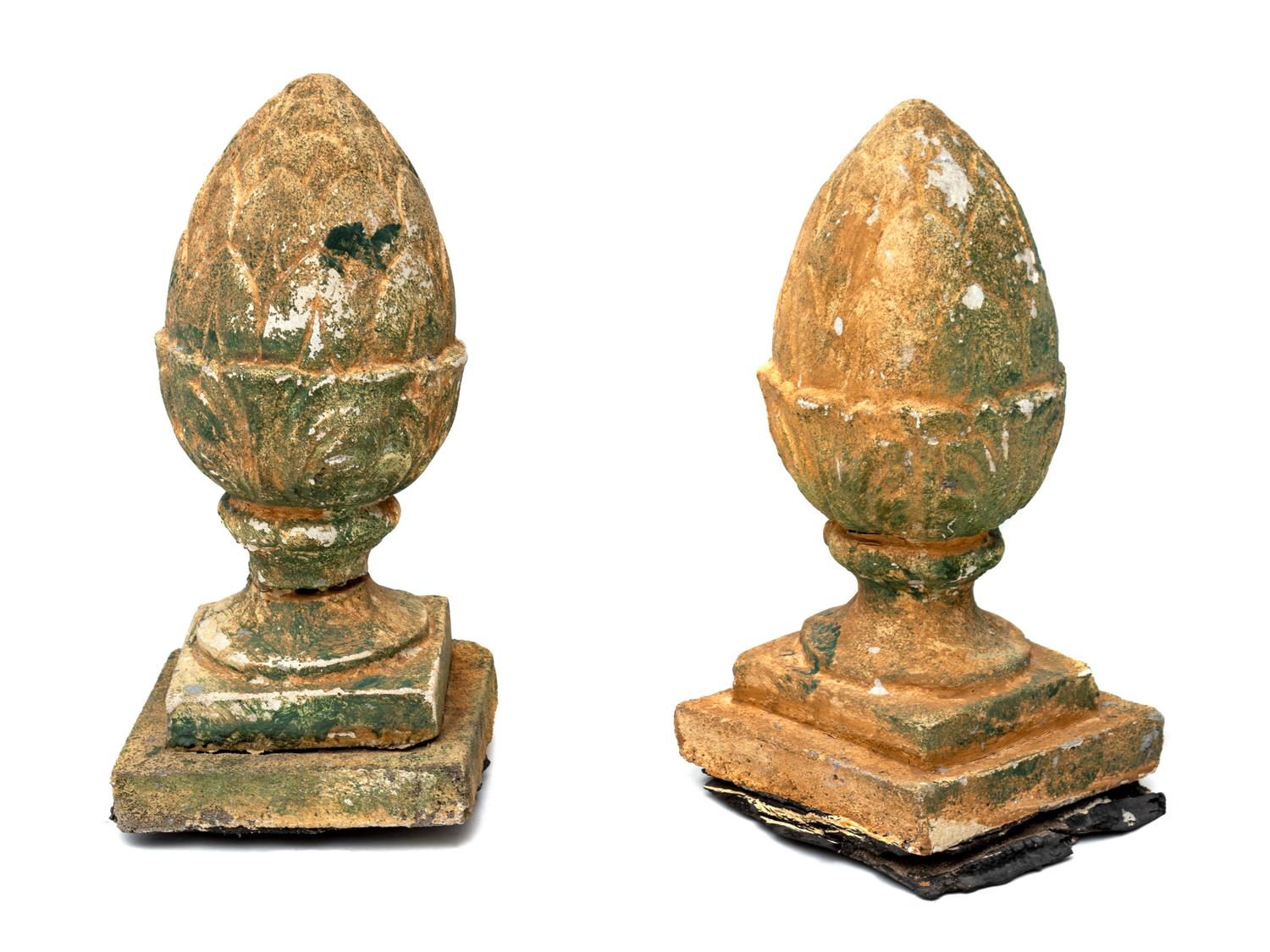A Pair of Poured Stone Garden Statuary — 20TH CENTURY