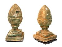 A Pair of Poured Stone Garden Statuary — 20TH CENTURY