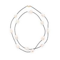 Hubert, Baroque Cultured Pearl and Black Diamond Necklace