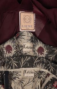 Three Designer Items: Krizia Ensemble, Loewe Coat, 1980s