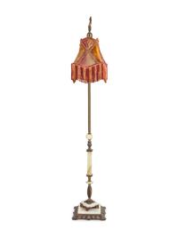 An Aesthetic Movement Bronze and Onyx Floor Lamp
