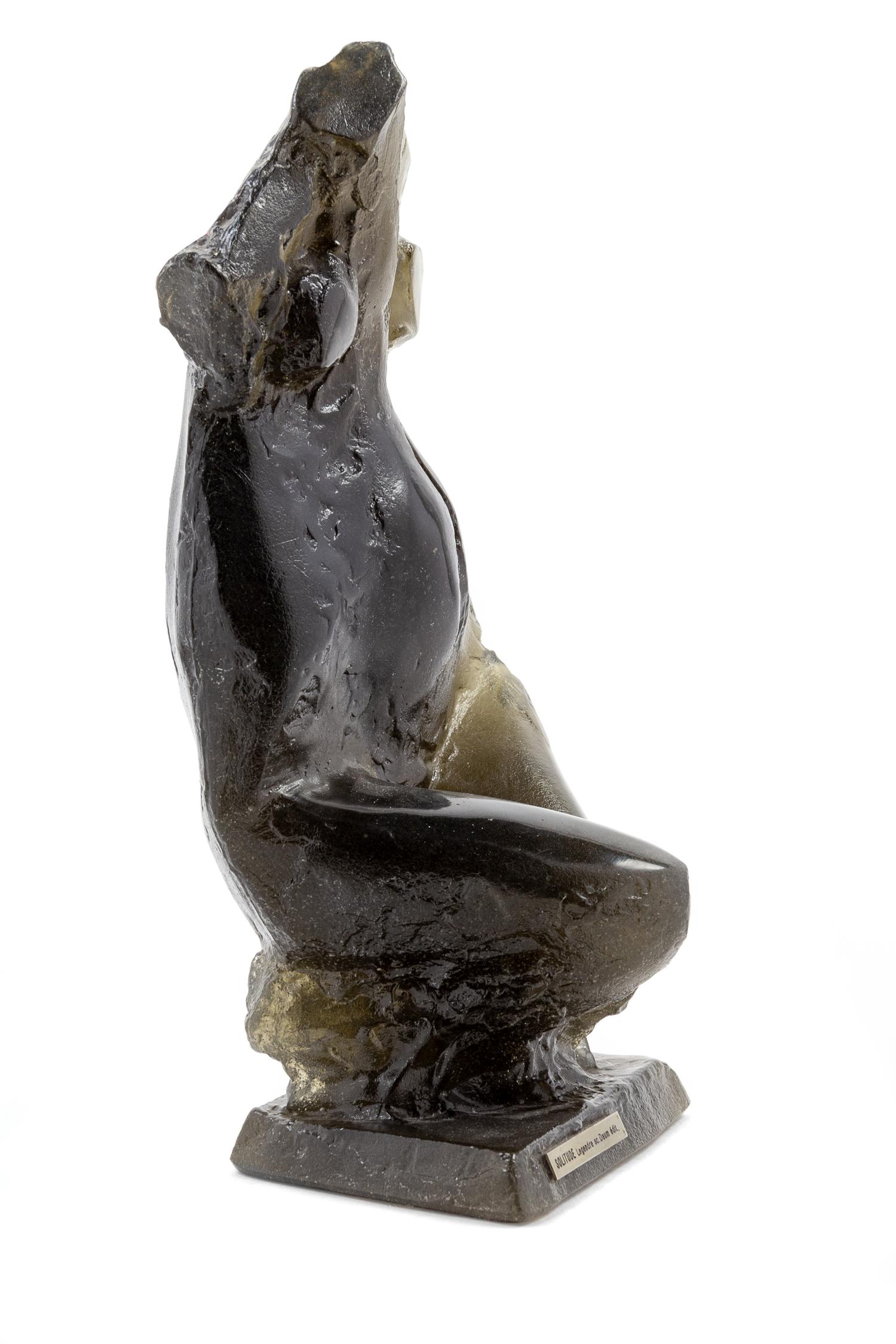 Maurice Louis Legendre, (French, b. 1928), Solitude Pate-De-Verre Sculpture Daum, Late 20th Century Edition 133 of 250