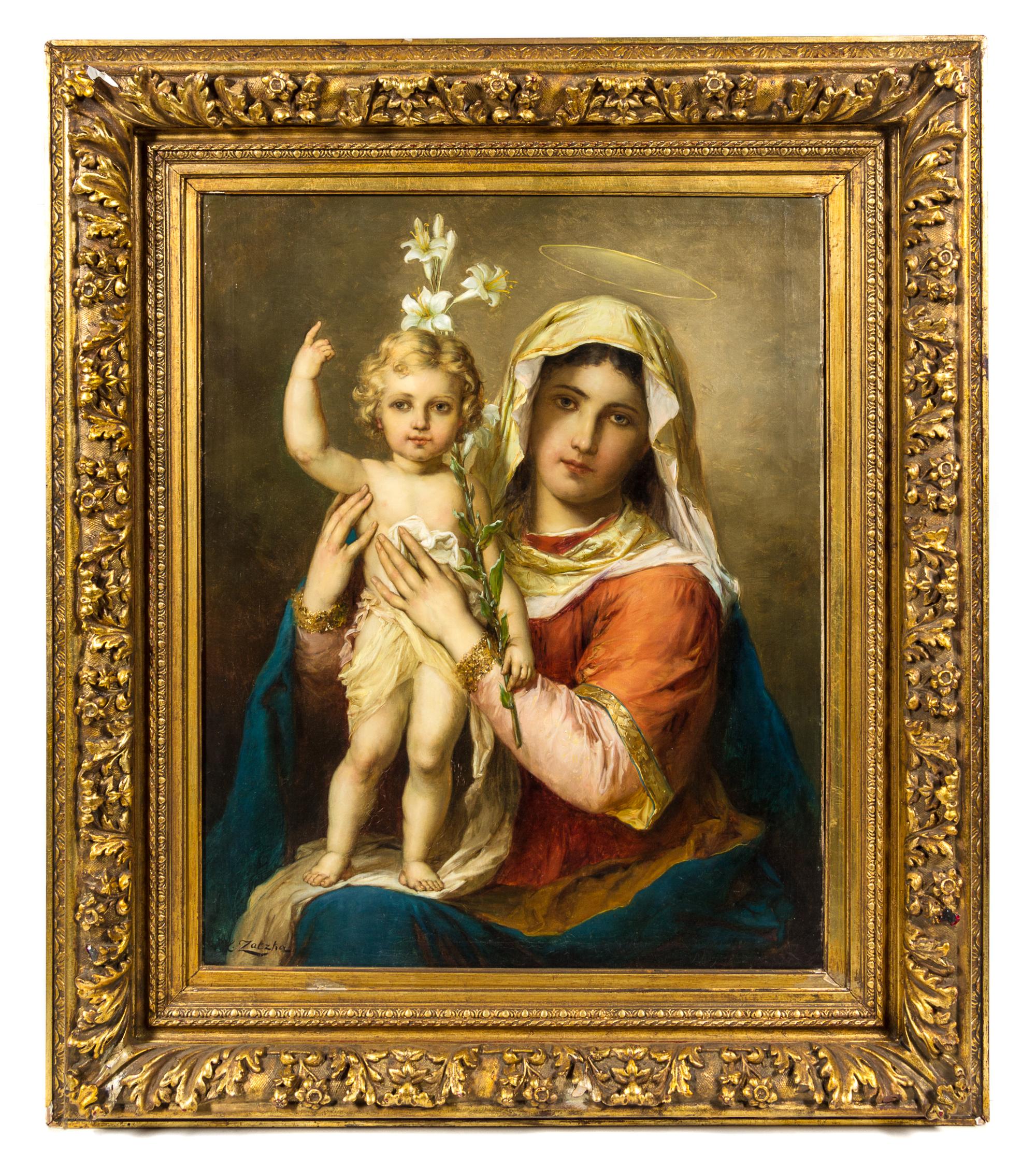 Hans Zatzka, (Austrian, 1859-1945), Madonna and Child